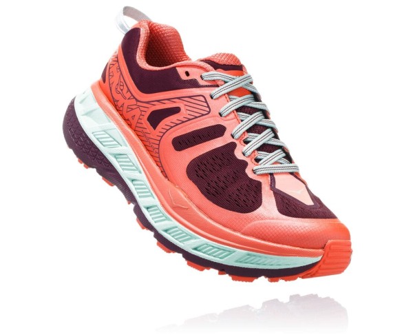 Hoka One One Stinson ATR 5 Womens UK - Red Trail Running Shoes - NQDWL3970